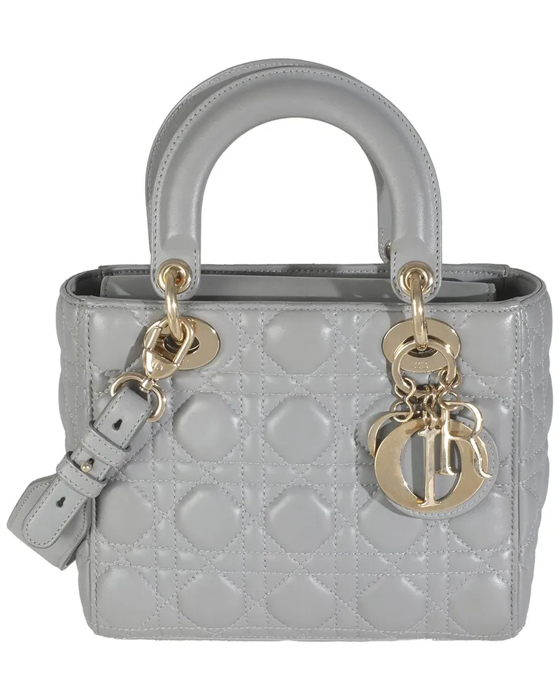 Dior Gray Leather Small My ABC Lady Dior (Authentic Pre-Loved Nocolor