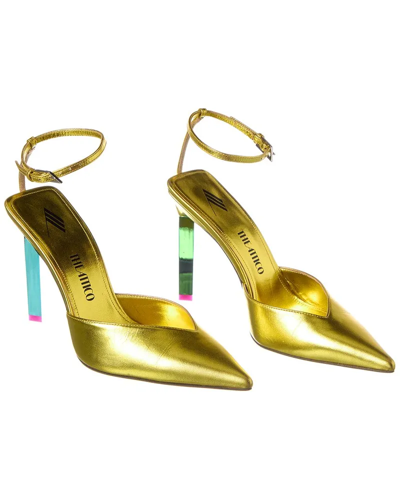 ATTICO Perine Leather Pump (Authentic Pre-Loved Gold