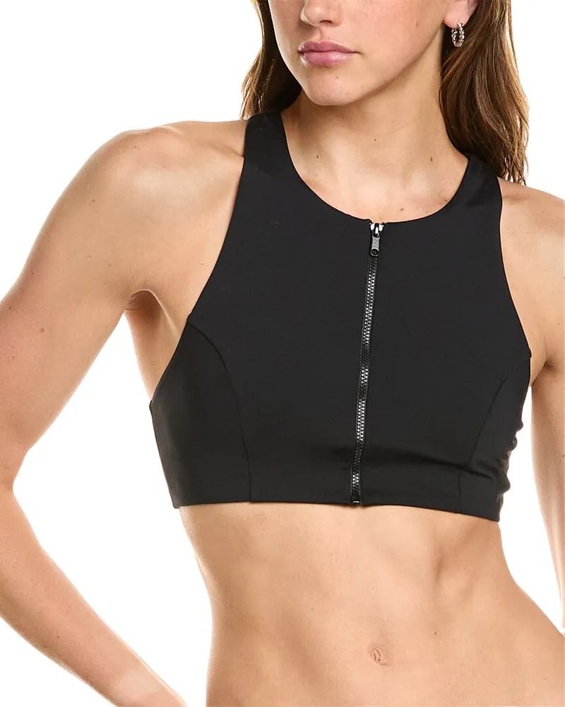 WeWoreWhat Zip Front Racerback Top Nocolor