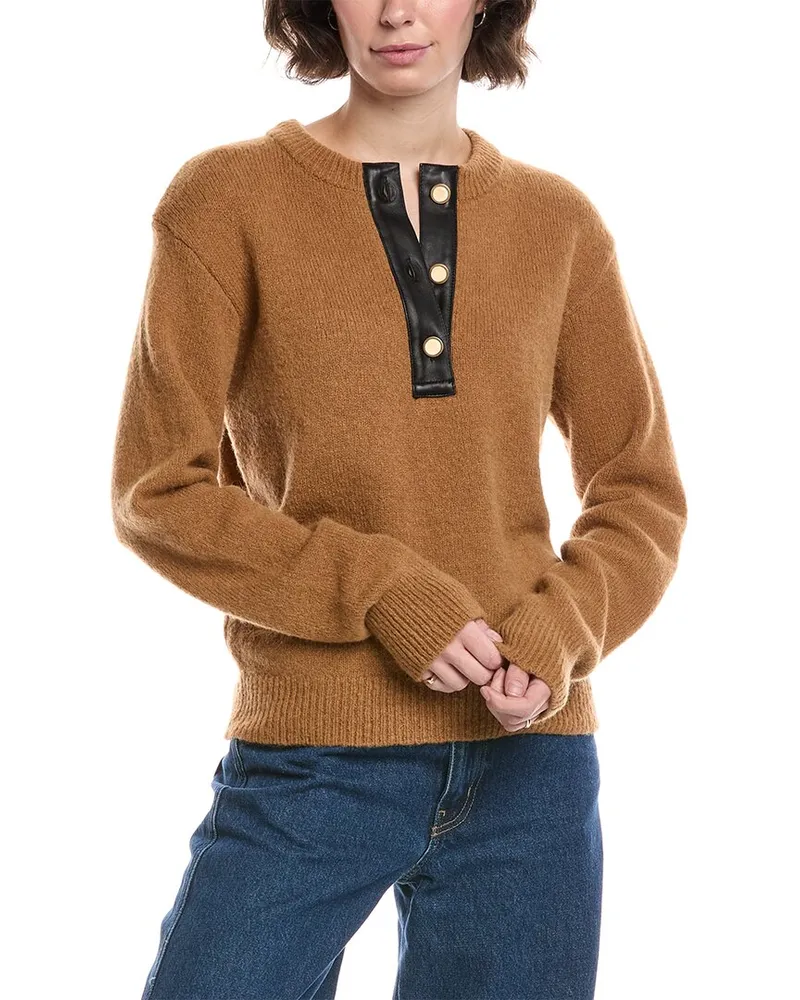 Frame Denim FRAME Alpaca & Wool-Blend Henley Sweater Nocolor