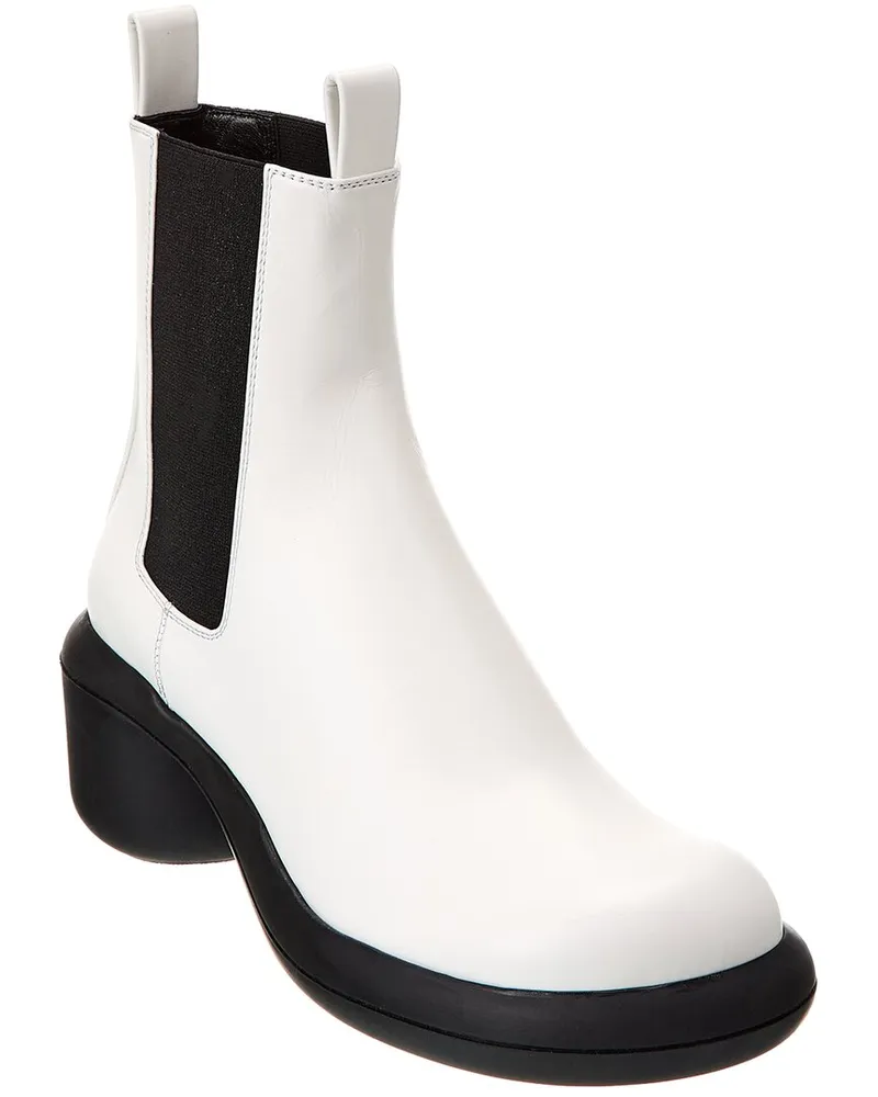 Jil Sander Leather Bootie White