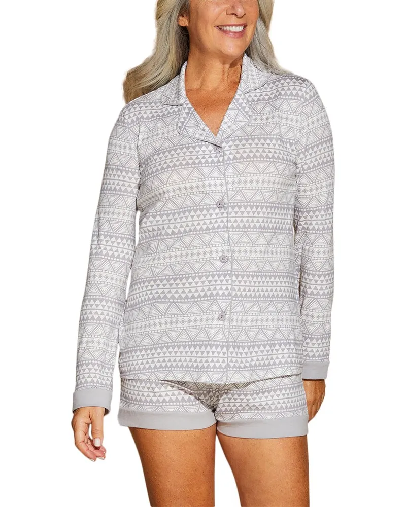 Cosabella Bella Printed Comfort Top & Boxer Set Grey