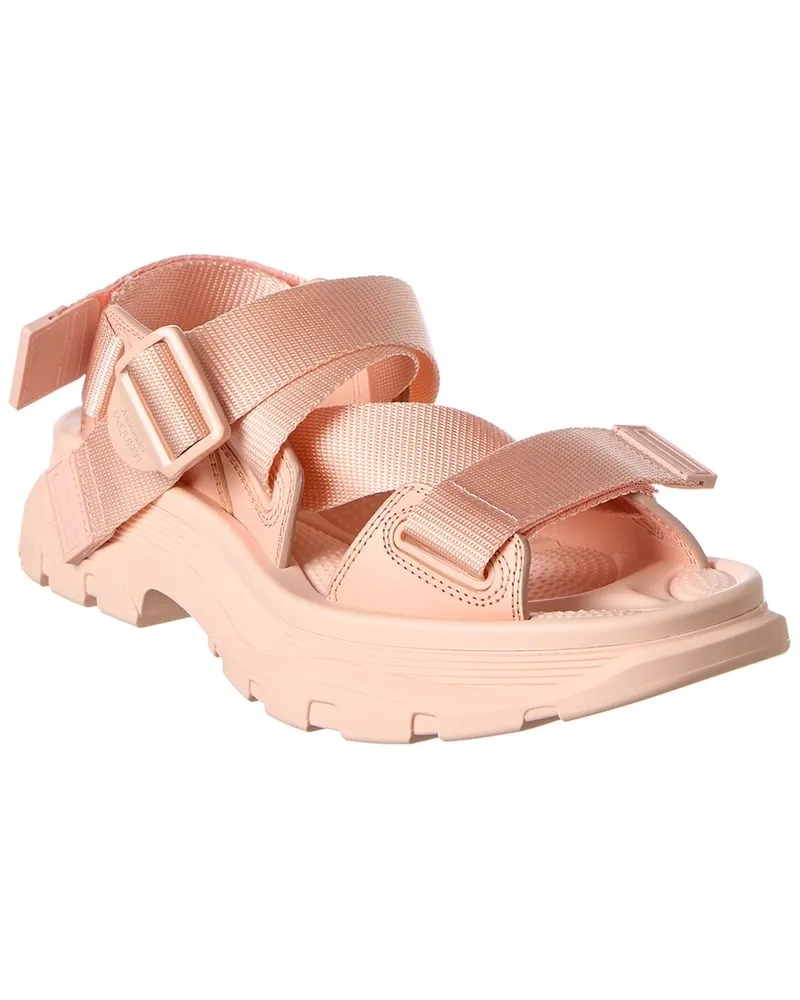 Alexander McQueen Tread Leather Sandal Pink