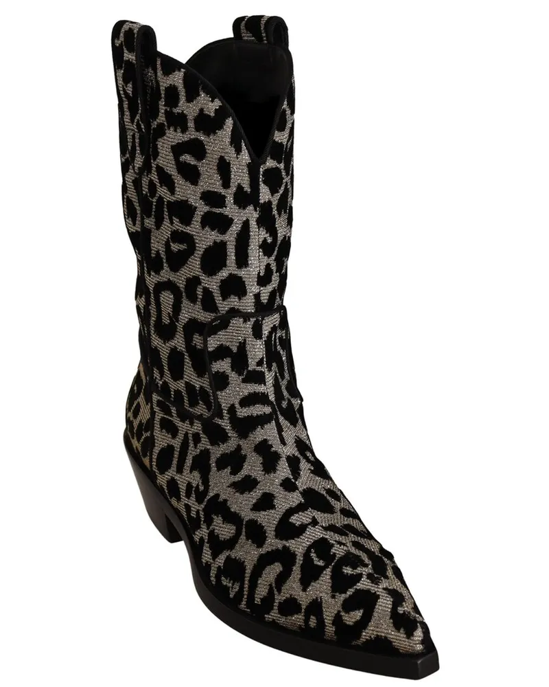 Dolce & Gabbana Leopard Cowboy Boot Nocolor