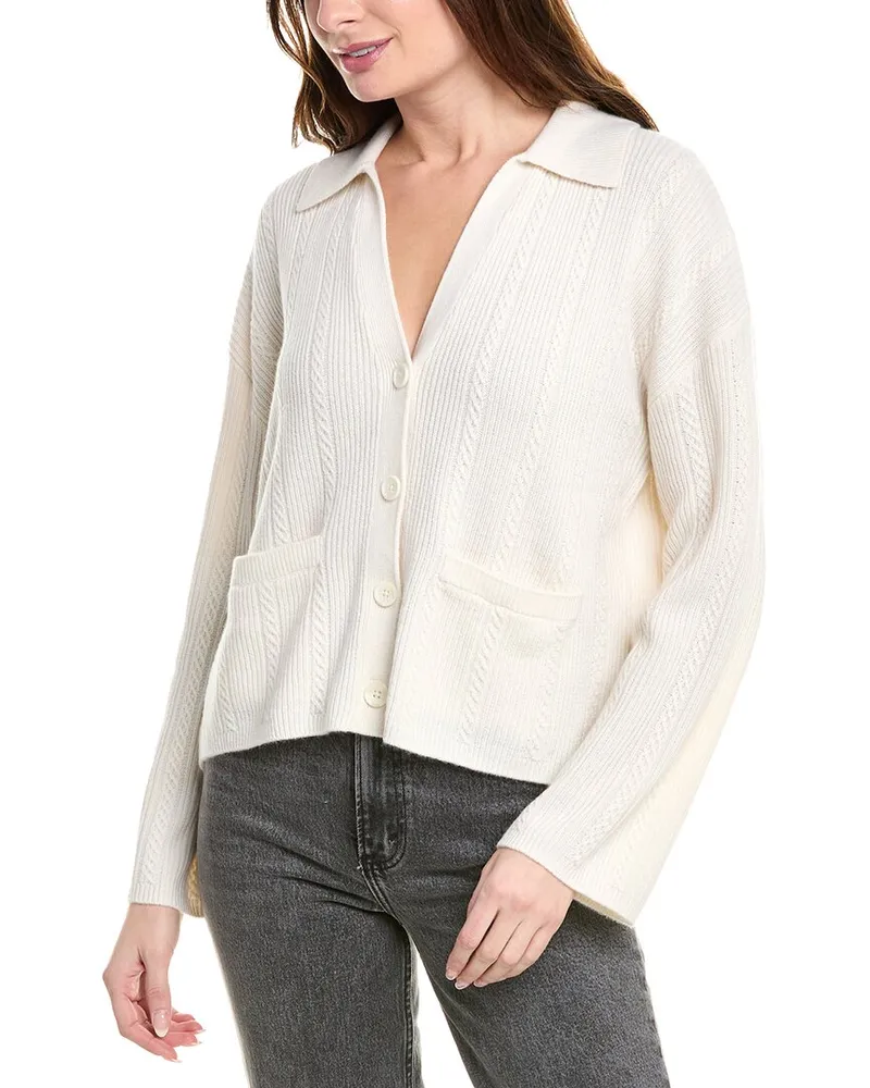 Rag & Bone Maud Cashmere Cardigan White