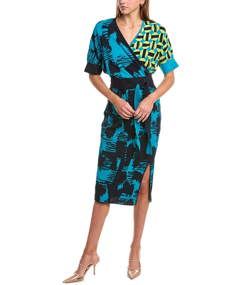 Diane von Furstenberg Aya Wrap Dress Blue