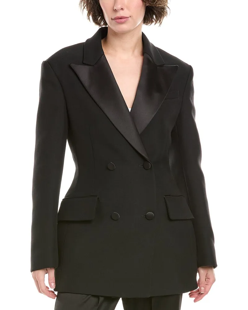 Michael Kors Sculpted Wool-Blend Blazer Black