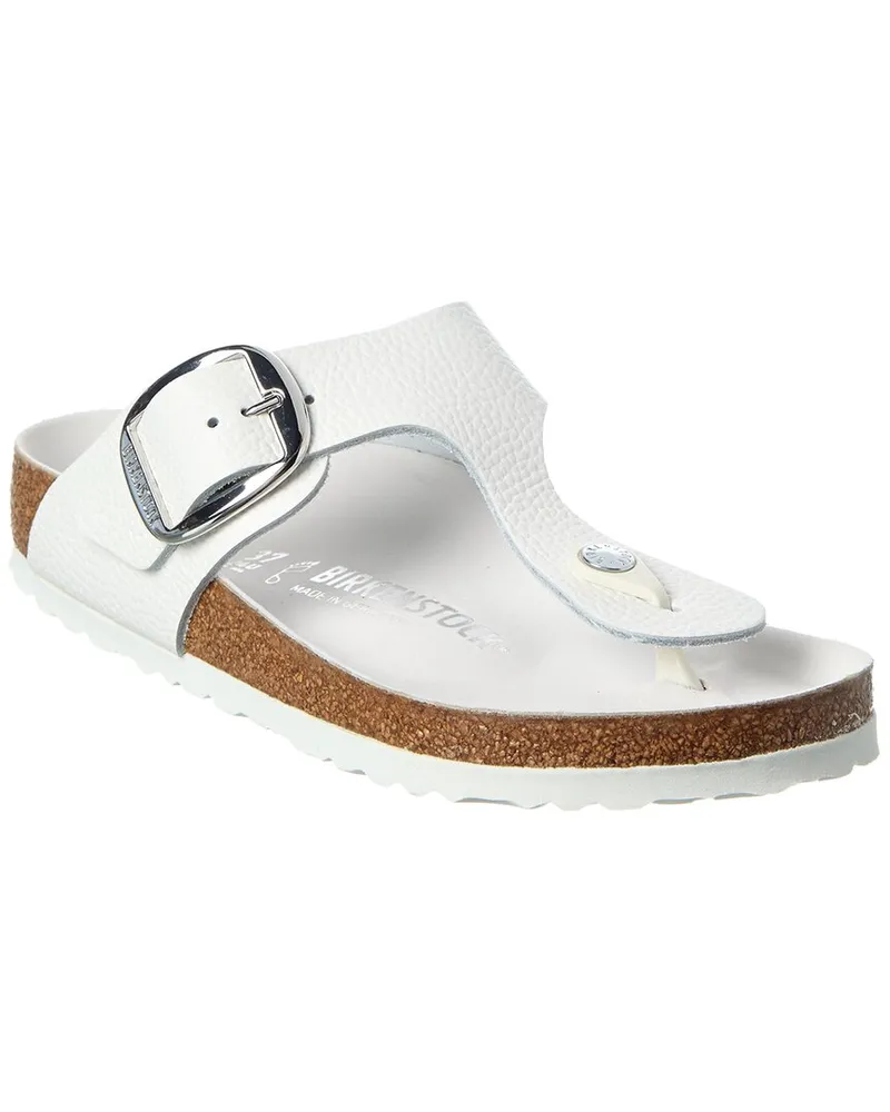 Birkenstock Gizeh Big Buckle Leather Sandal White