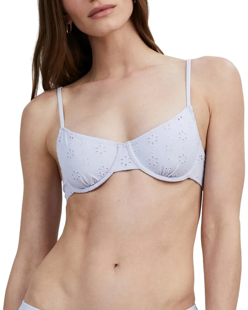Solid and Striped The Daphne Bikini Top Purple