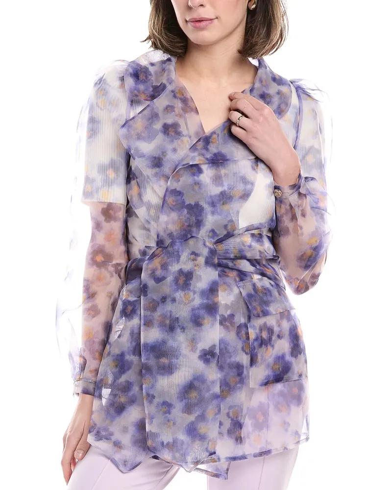 Elisabetta Franchi Organza Jacket Purple