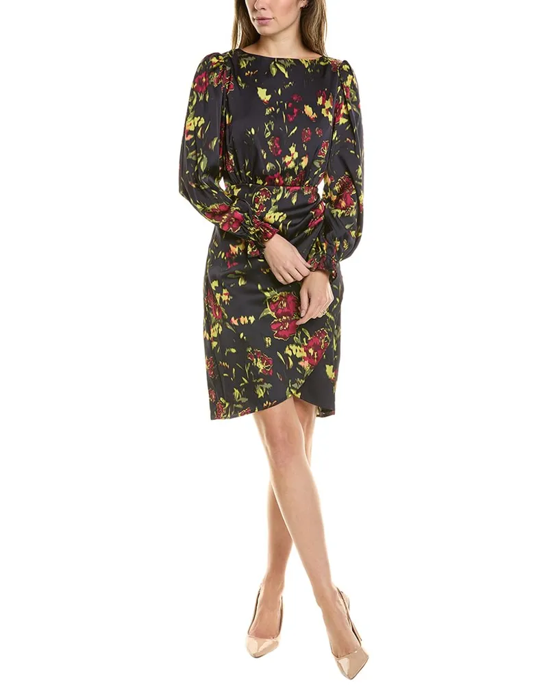 Nicole Miller Ruched Mini Dress Blue