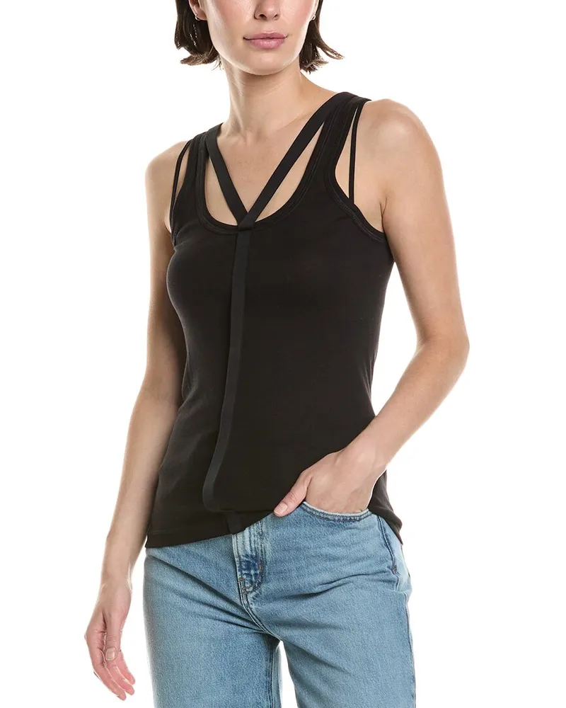 Helmut Lang Strap Racer Tank Black