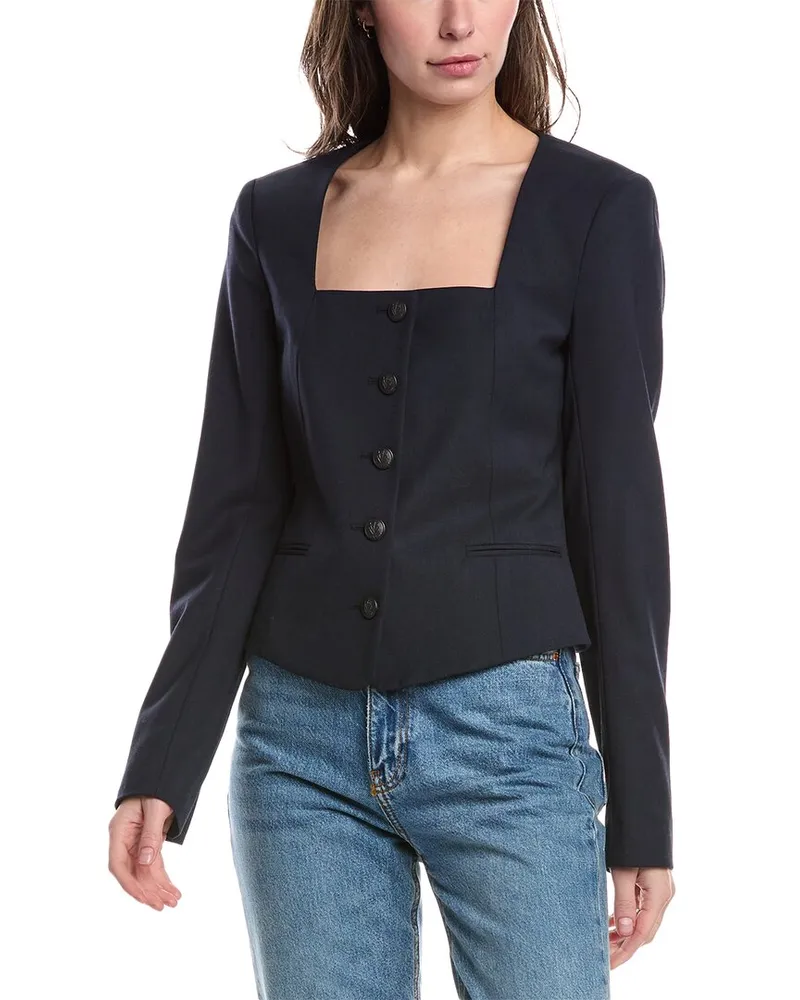 Rag & Bone Marianna Wool-Blend Blazer Blue