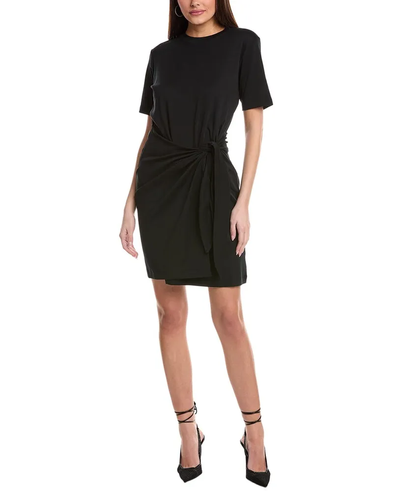 Vince Side Tie Midi Dress Black