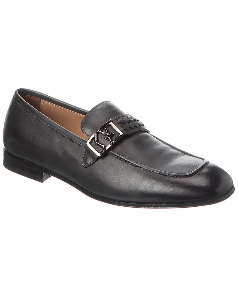 Ferragamo Leather Loafer Grey