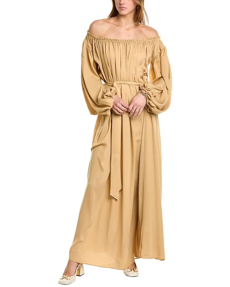 Caroline Constas Odessa Maxi Dress Beige
