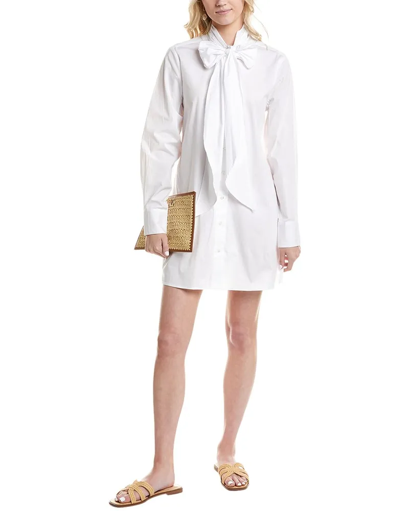 STAUD Maryn Shirtdress White