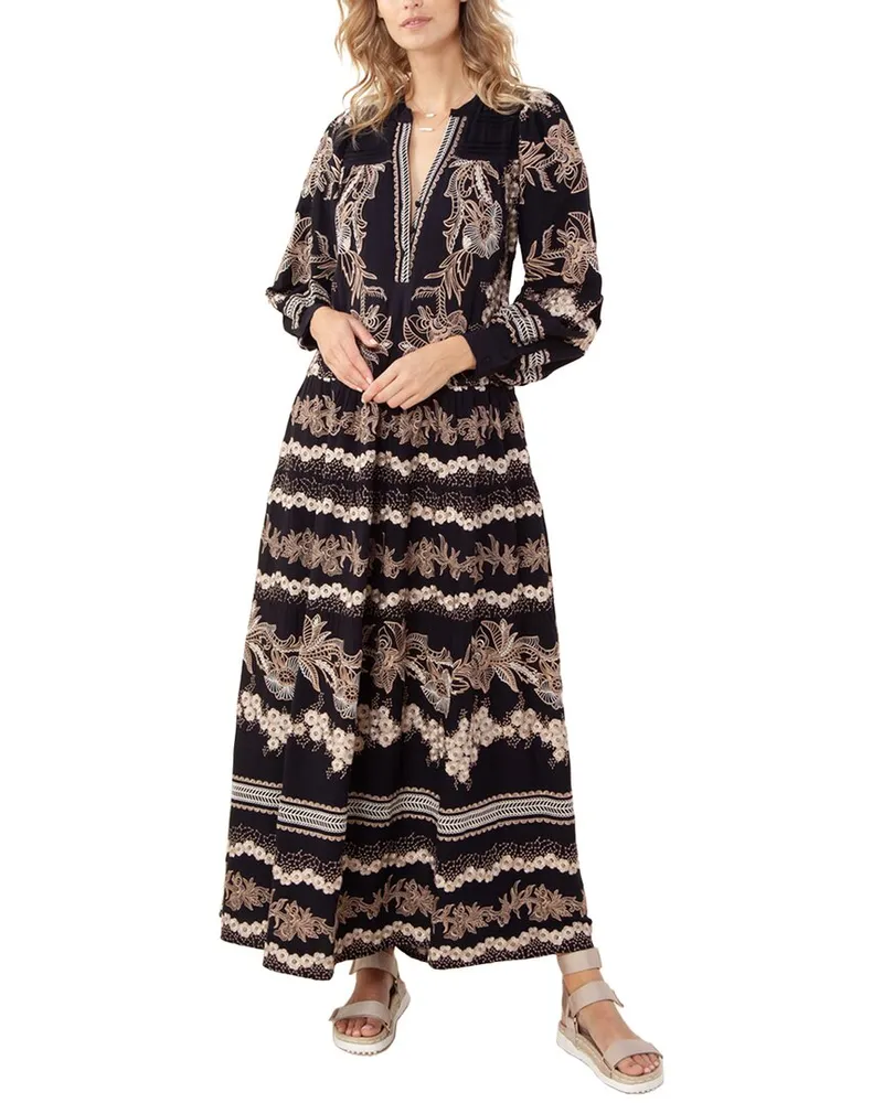 Hale Bob Tiered Maxi Dress Nocolor