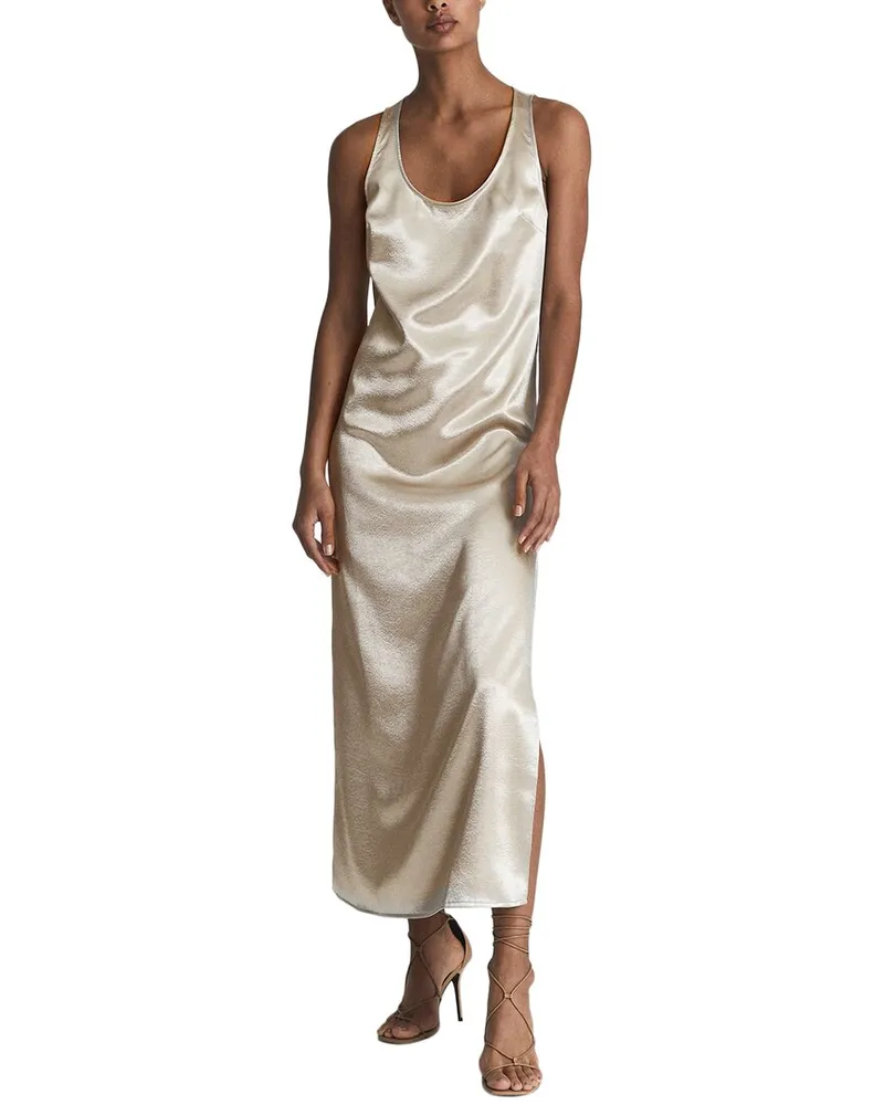 Reiss Lottie Metallic Maxi Dress Nocolor