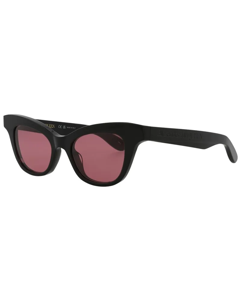 Alexander McQueen Women's AM0381S 47mm Sunglasses Black