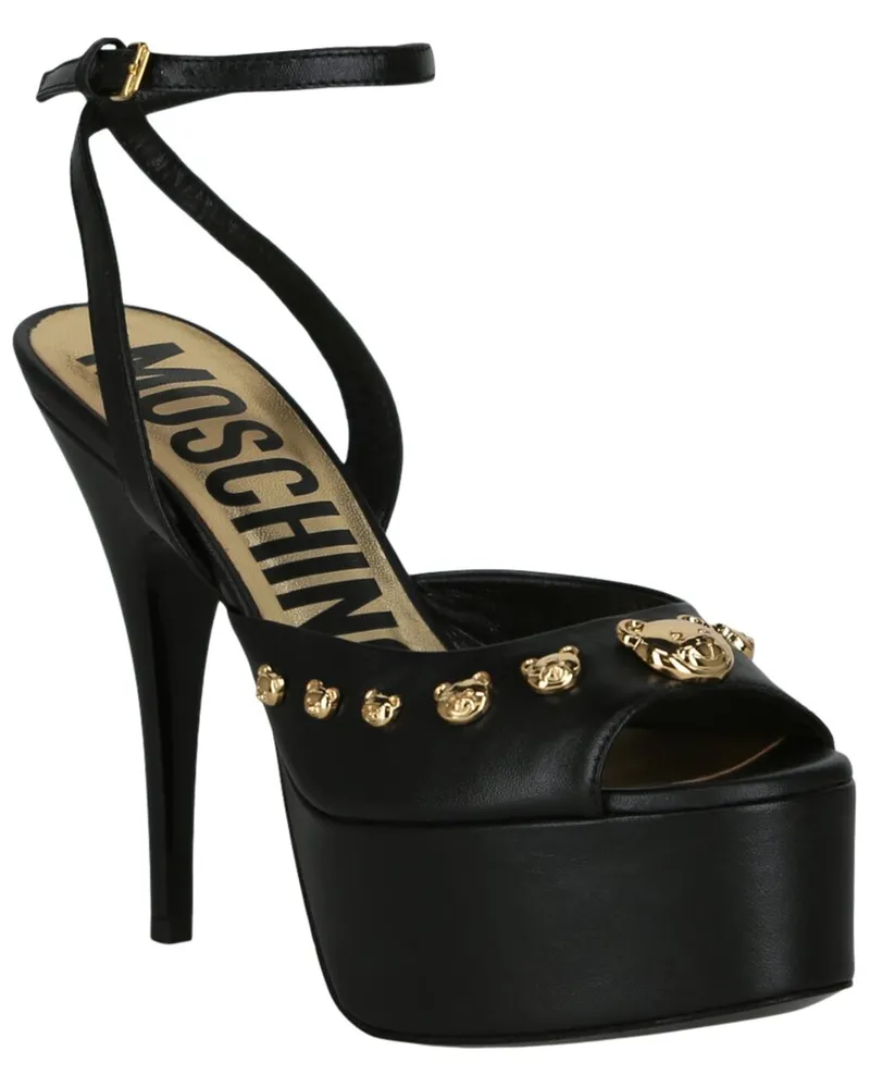 Moschino Leather Sandal Black