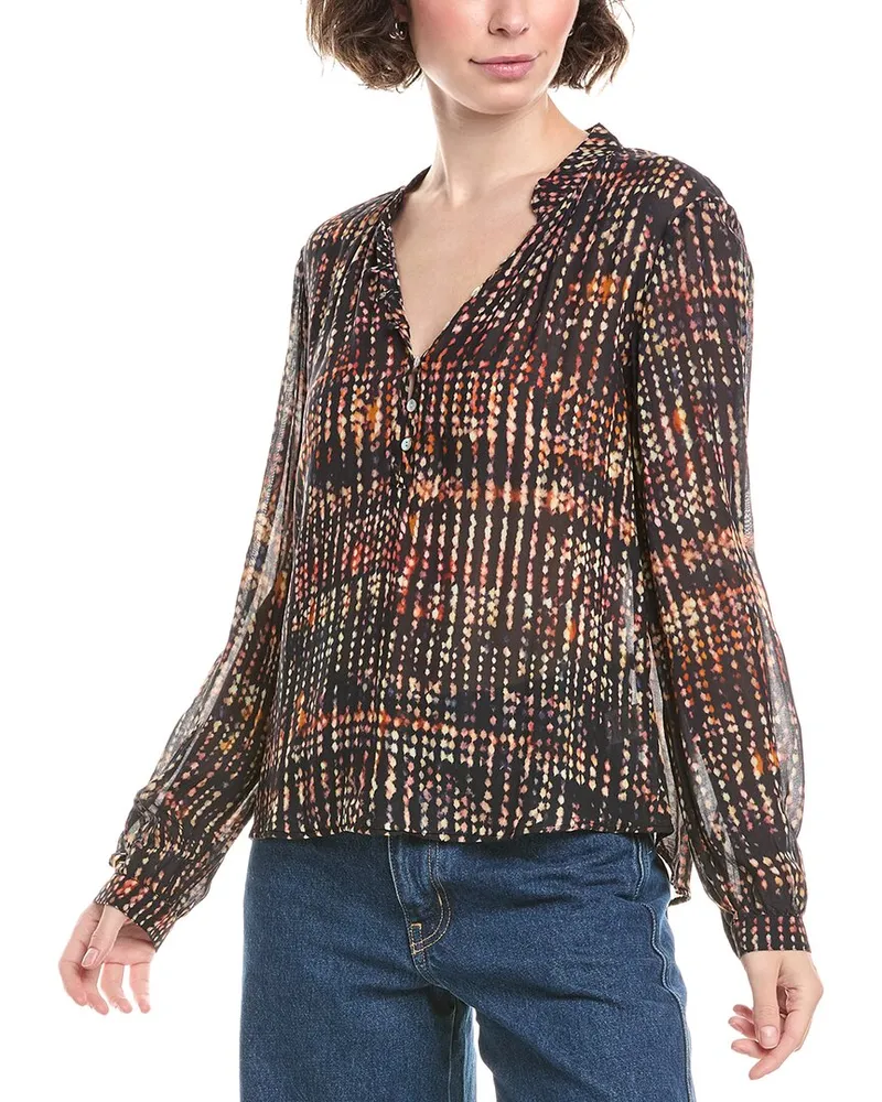 Bella Dahl Half Placket Button-Up Blouse Black
