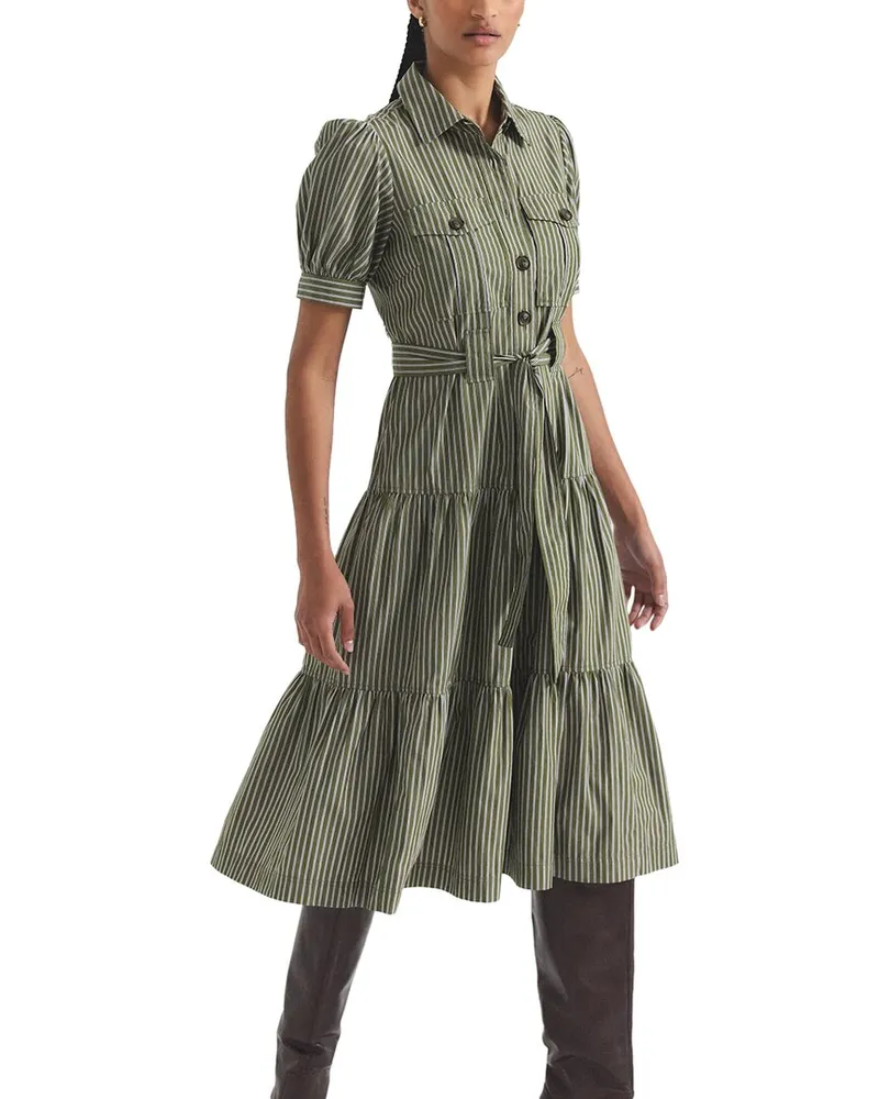 Derek Lam Buffy Midi Dress Green