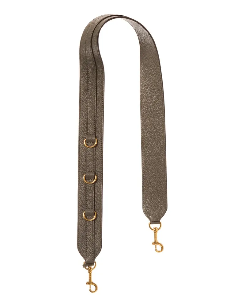 Mulberry Personalisation Leather Shoulder Strap Grey