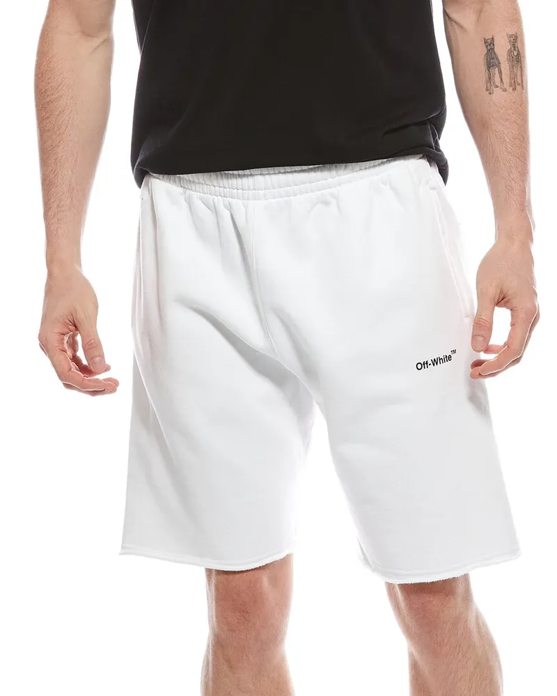 OFF-WHITE Off-White™ Diagonal Helvetica Sweatshort White