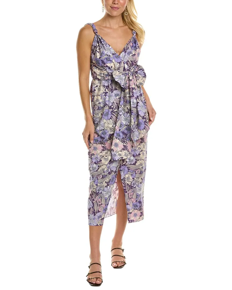 Rebecca Taylor Poppy Field Maxi Dress Purple