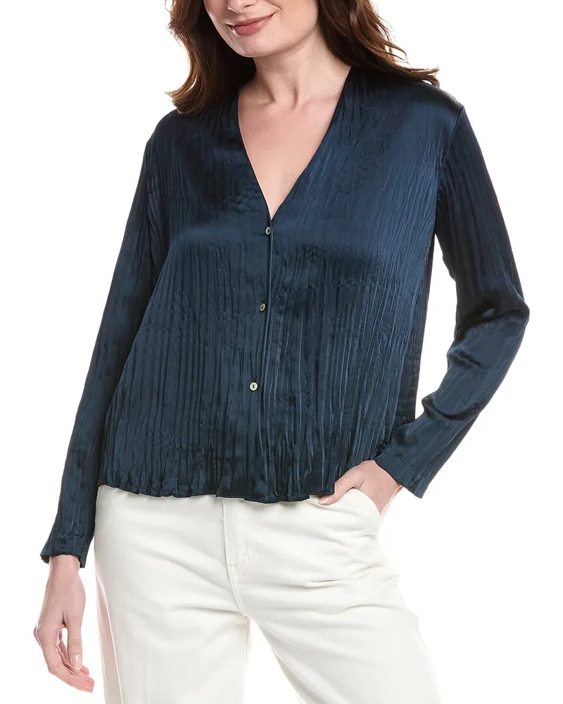 Vince Crushed Shirt Blue