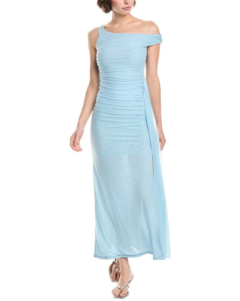 Bardot Layana Asymmetrical Maxi Dress Blue