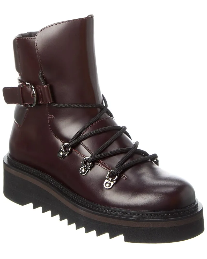 Ferragamo Elimo Leather Bootie Nocolor