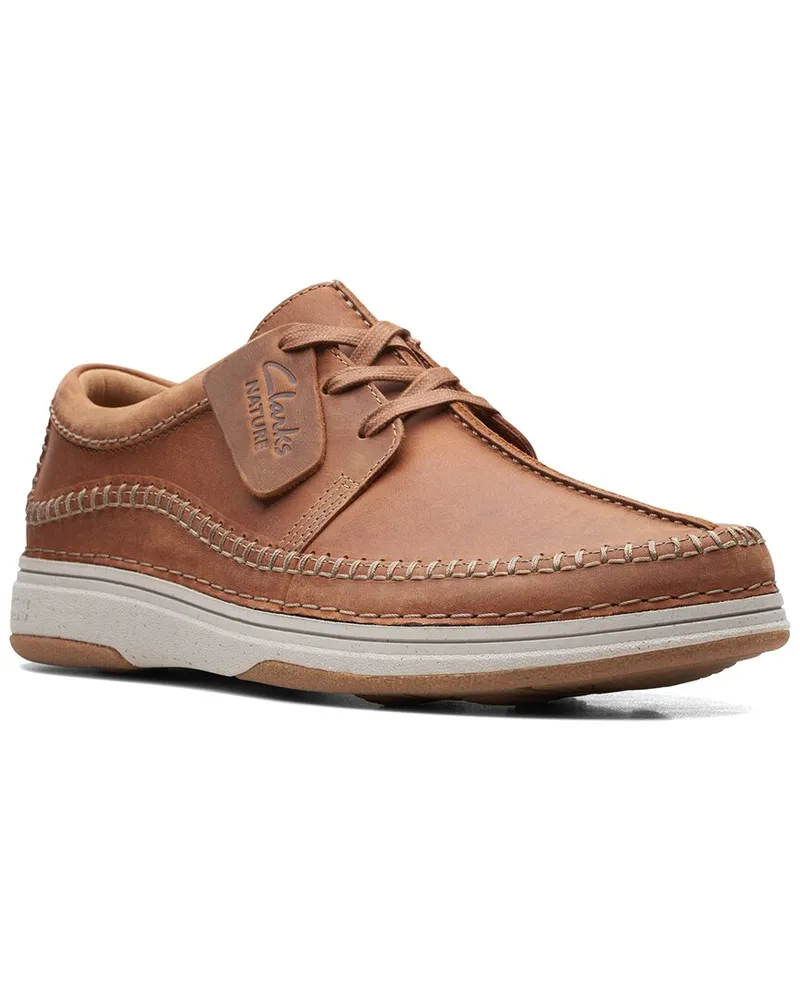 Clarks Nature 5 Tie Leather Oxford Beige