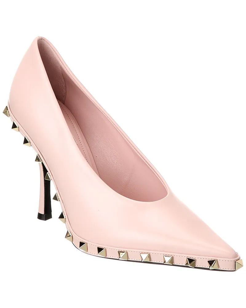 Valentino Garavani Rockstud 100 Leather Pump Pink