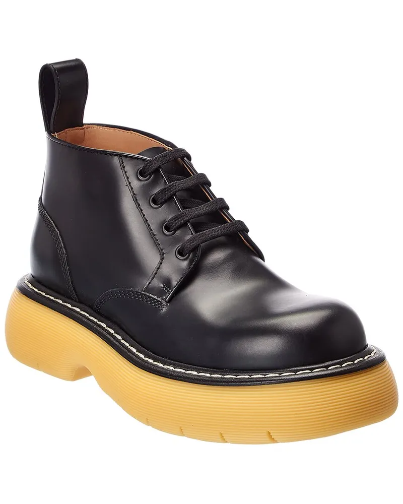Bottega Veneta The Bounce Leather Bootie Black