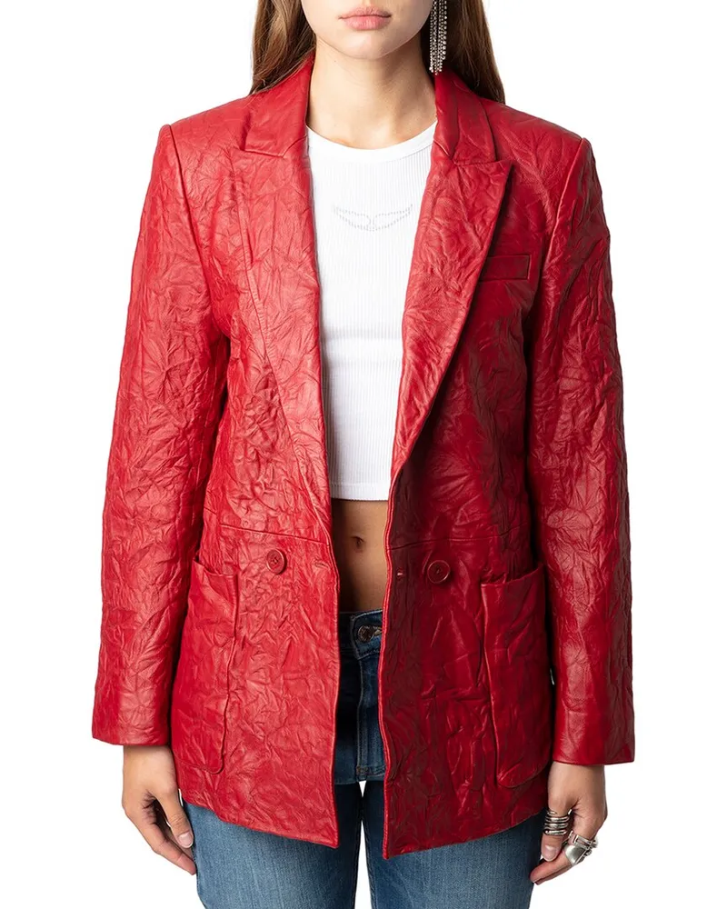 Zadig & Voltaire Leather Blazer Nocolor