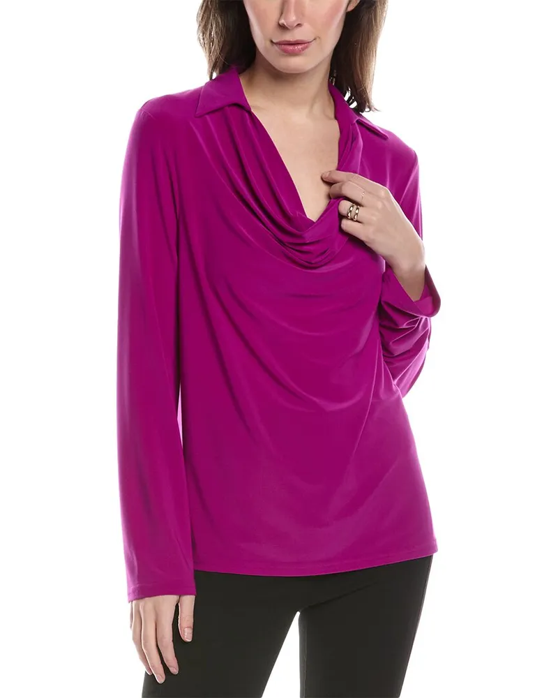 Joseph Ribkoff Cowl Neck Top Purple