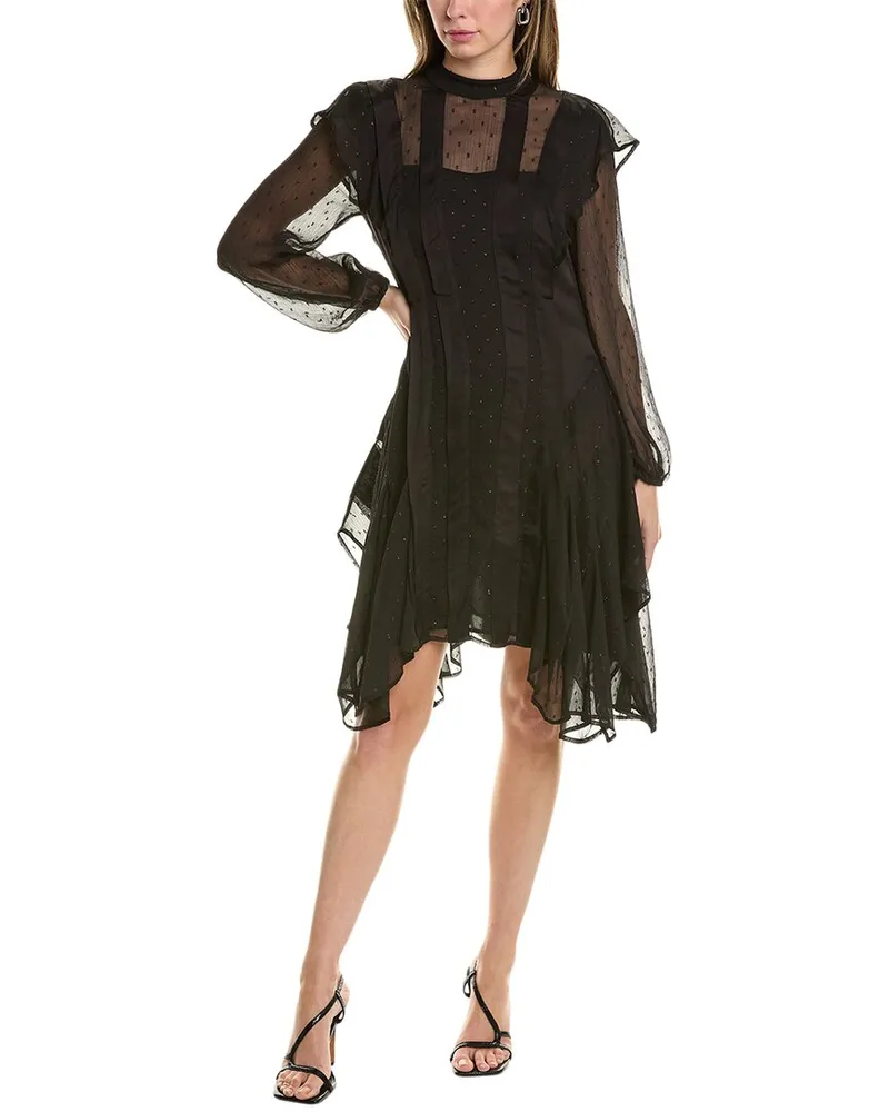 AllSaints Fleur Shim Mini Dress Black