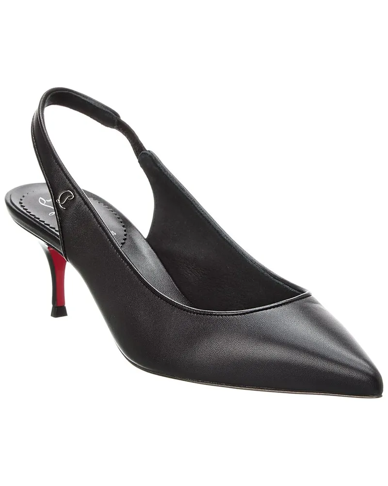 Christian Louboutin Sporty Kate 55 Leather Slingback Pump Black