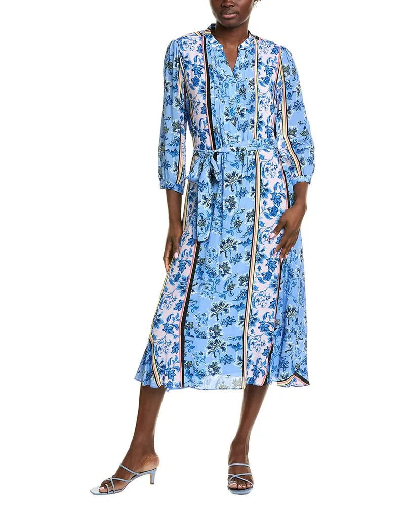 Elie Tahari Mila Print Dress Blue