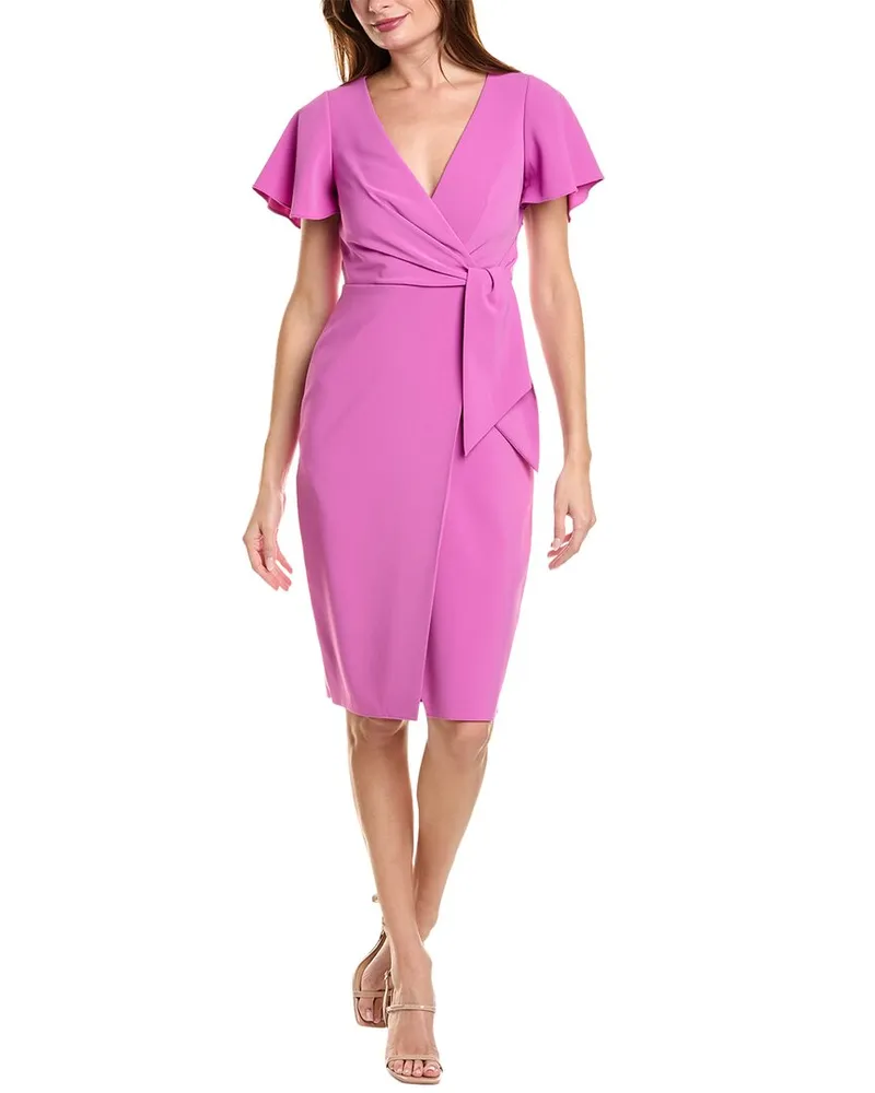 Elie Tahari Faux Wrap Dress Purple