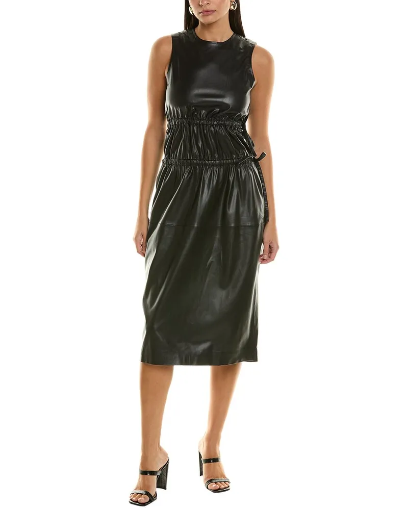 Proenza Schouler White Label Drawstring Midi Dress Black