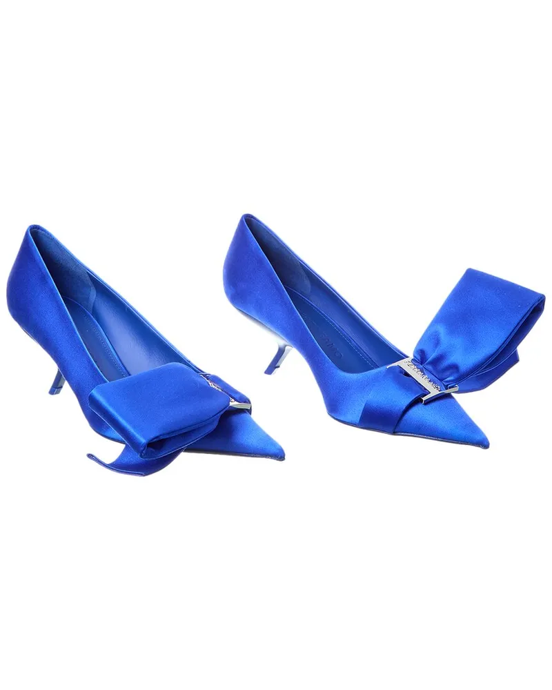 Ferragamo Erica Satin Pump (Authentic Pre-Loved Blue
