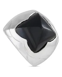 Bulgari 18K Onyx Pyramide Ring (Authentic Pre-Owned 