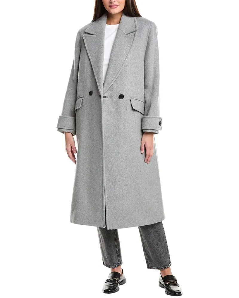 AllSaints Mabel Wool-Blend Coat Gray