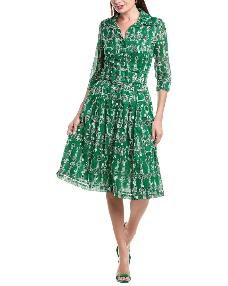 Samantha Sung Audrey 3 Shirtdress Green
