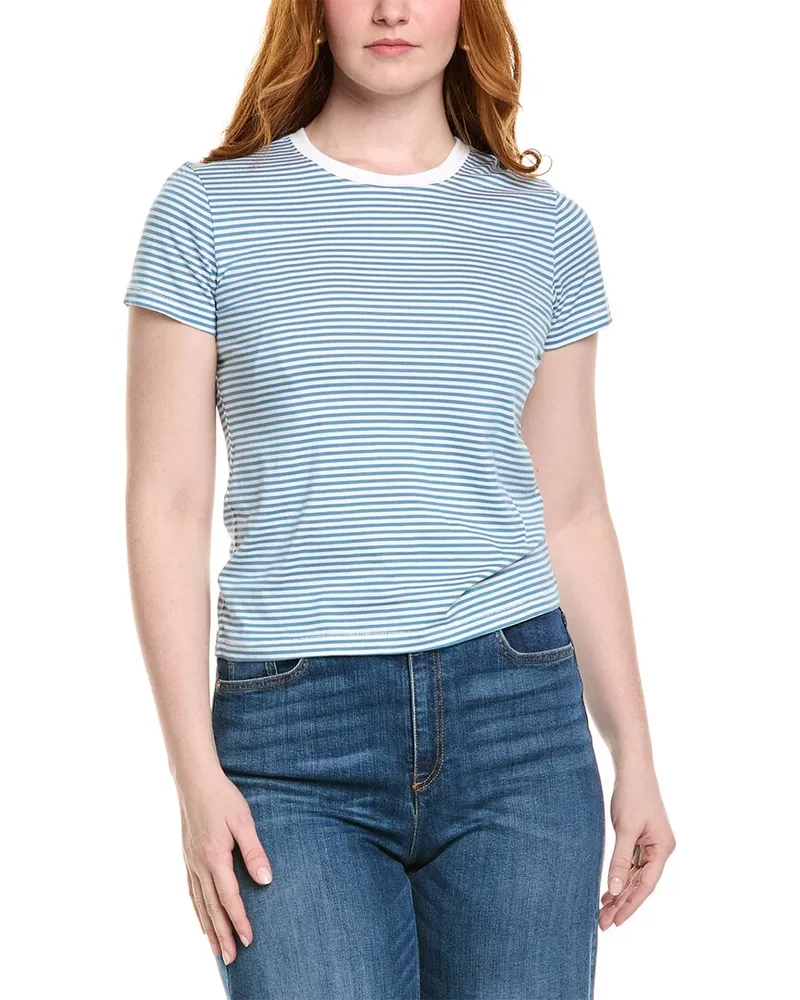 Frame Denim Fitted Crew T-Shirt Blue