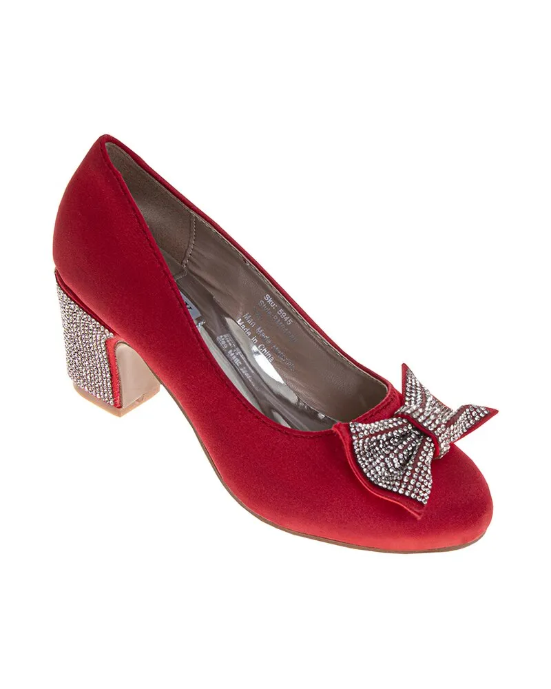Badgley Mischka Bow Dress Shoe Red