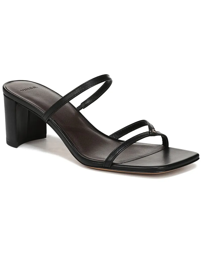 Vince Ona Leather Strappy Sandal Black